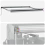 Marchiză retractabilă automată Antracit 500x300 cm