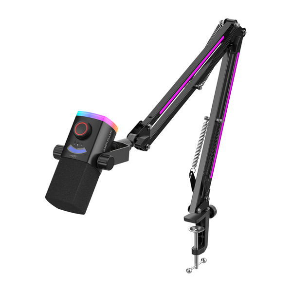 FIFINE Dinamikus kardioid boom mikrofon fekete USB XLR AM8proT