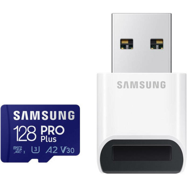 Samsung Pro Plus 128GB microSD (MB-MD128KB/WW) memória kártya kártyaolvasóval