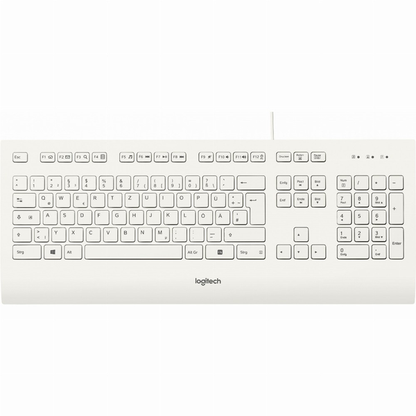 Logitech K280E Pro f/ Business tastatur Kontor USB QWERTZ Tysk Hvid