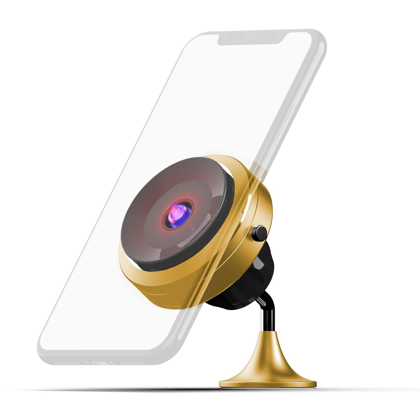 Misura MA05- Mobiltelefon-tartó tapadókoronggal és vezeték nélküli QI.03 töltéssel - GOLD (P22WCH101G01)