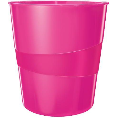 Leitz WOW Waste Bin Polisztirén Rózsaszín (10K345W)