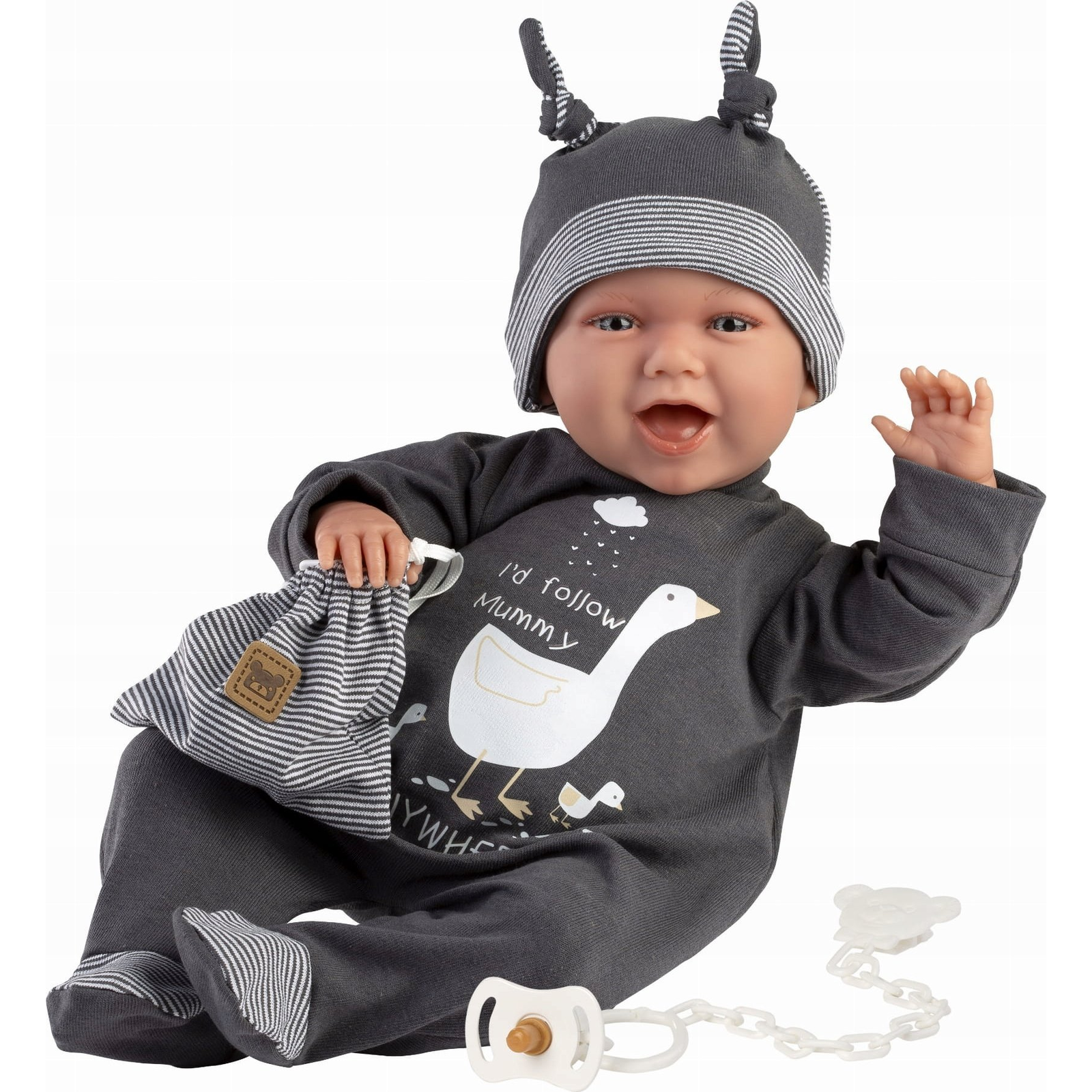 Llorens: Mimo 42cm-es baba hanggal fekete pizsamában ( )