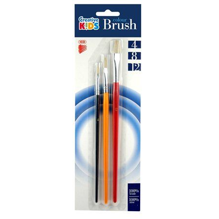 ICO 4-8-12 méretű fa ecsetkészlet (TICEV32) (TICEV32)