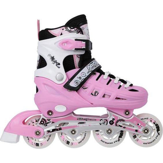 Nils Extreme NH10905 roller skates with replaceable, adjustable runner, pink, sizes 35-38