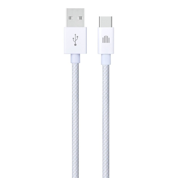 Dviced DV120008 1,25m USB A - Type-C fehér szőtt borítású adat- és töltőkábel (DV120008)
