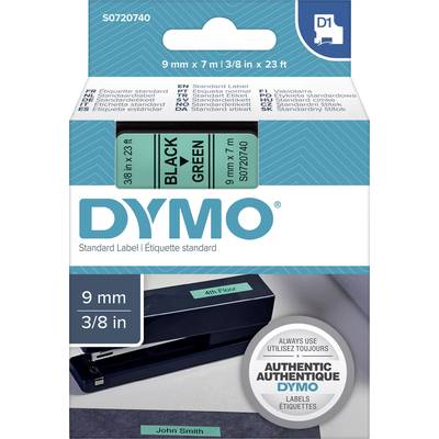 DYMO feliratozószalag D1, 9mm, zöld/fekete, S0720740 (S0720740)