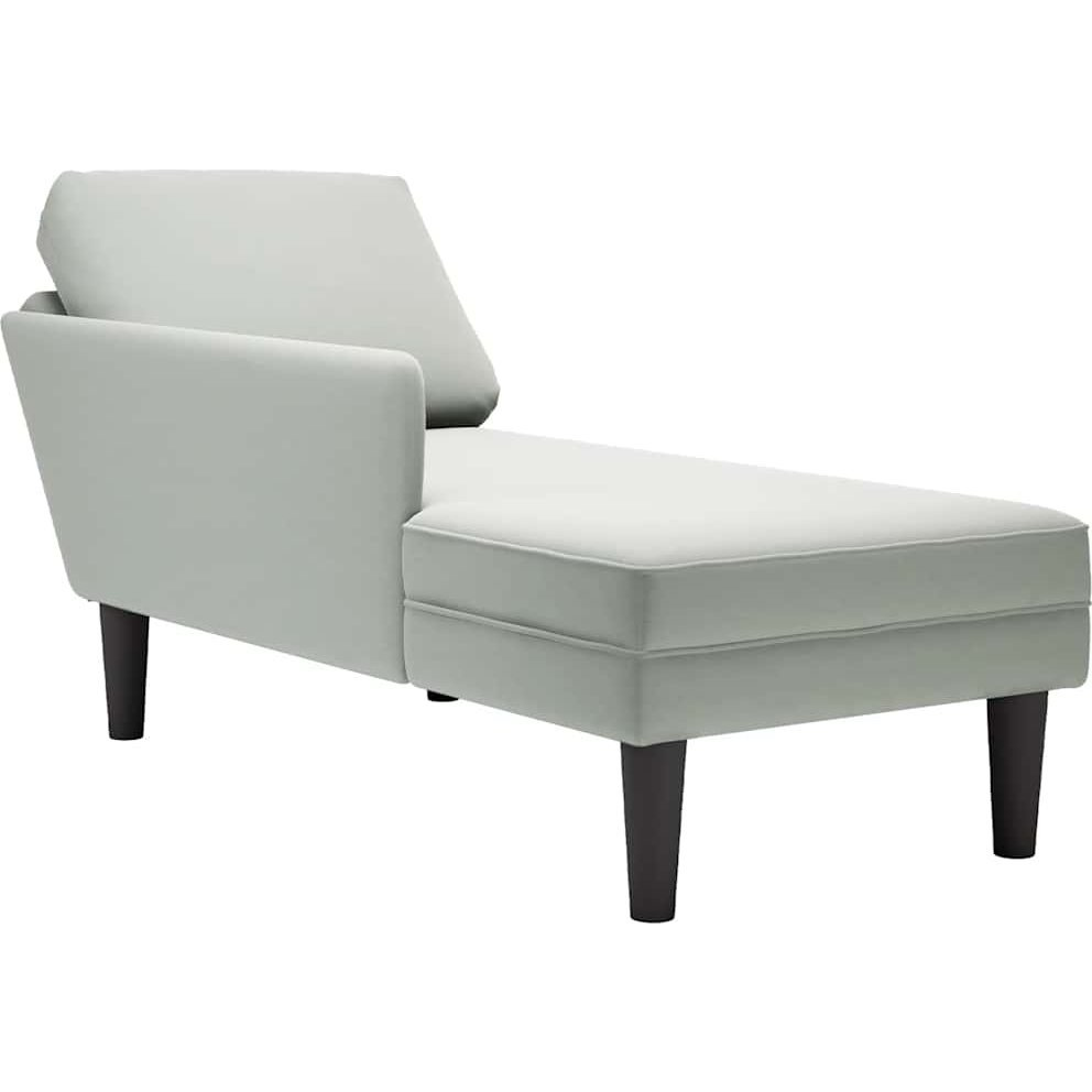 világosszürke bársony dívány párnával és jobb kartámasszal (4009807)