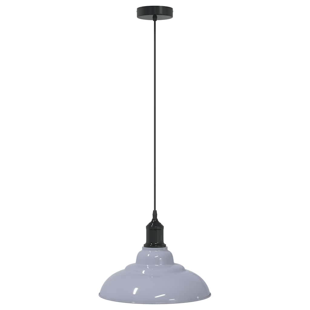 függesztéklámpa magassága állítható E27 fényes szürke Ø31cm fém (4103438)