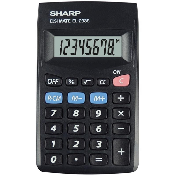 Sharp EL-233S calculadora Bolsillo Calculadora básica Negro