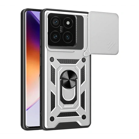 Defender szilikon telefonvédő (ütésállóság, tartógyűrű, kameravédő) EZÜST Xiaomi 14T Pro "Gigapack csomagolás" (GP-162894)