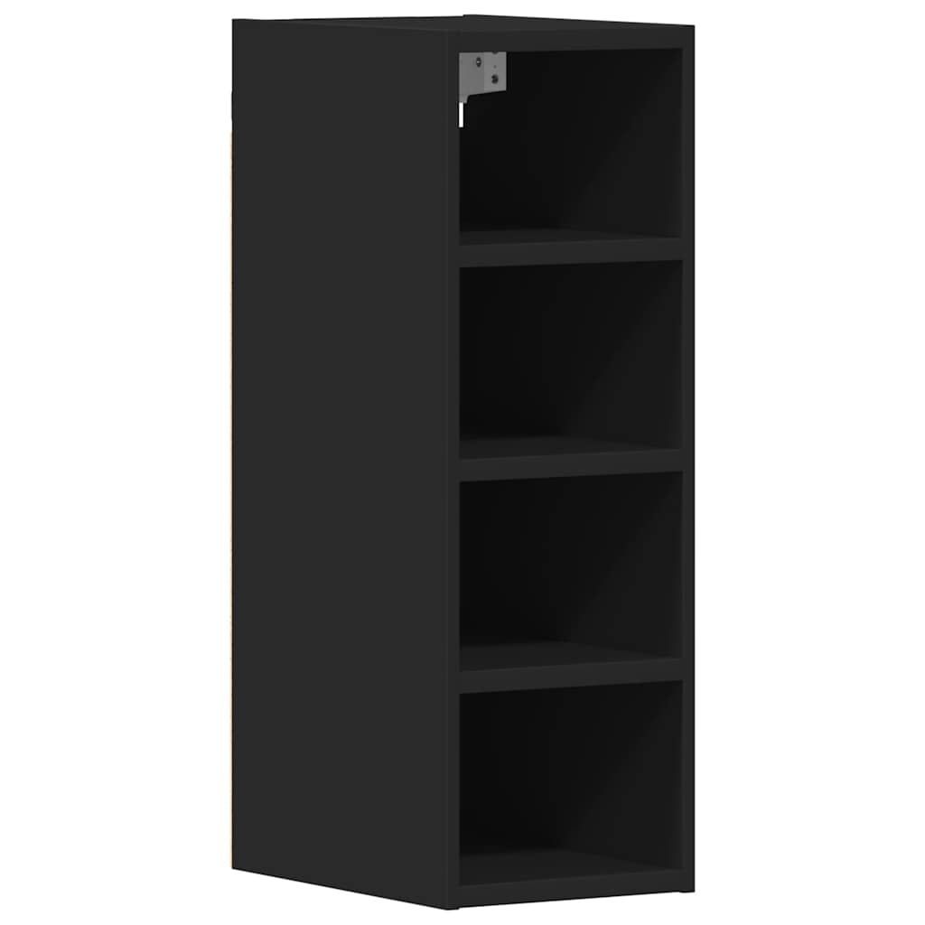 fekete forgácslap függő szekrény 20x29,5x60 cm (854158)