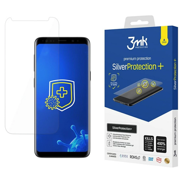 3MK SilverProtect+ Wet-Mount antimikrobiális védőfólia Samsung Galaxy S9 készülékhez