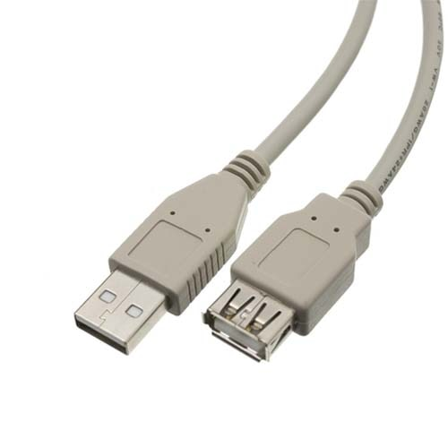 Cablu prelungitor, WIRETEK, USB A - USB A, Tata/Mama, 5 m, Gri