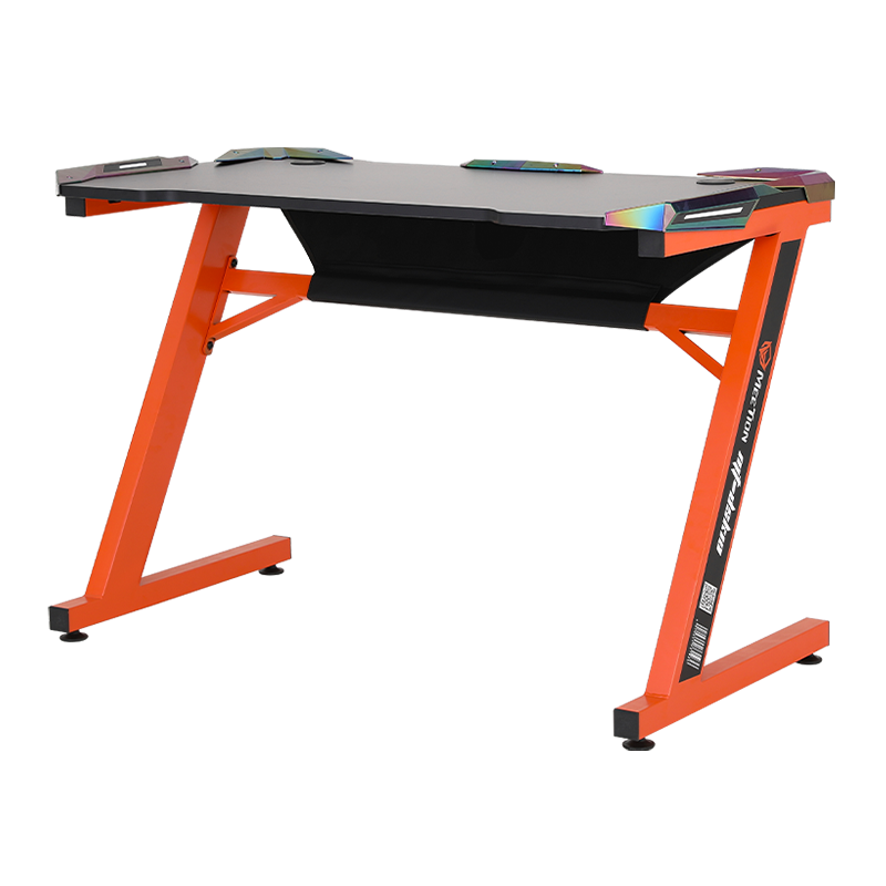 Meetion MT-DSK10 Gamer asztal - Fekete/Narancs (MT-DSK10)