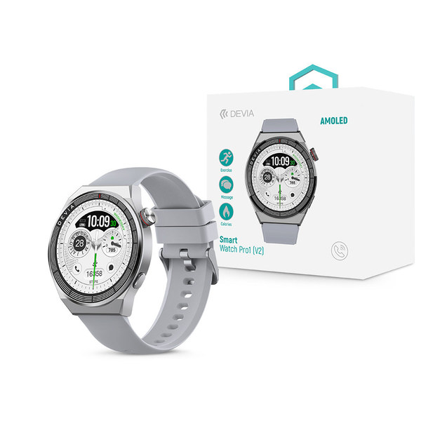 Devia Pro1 (V2) okosóra AMOLED kijelzővel - ezüst