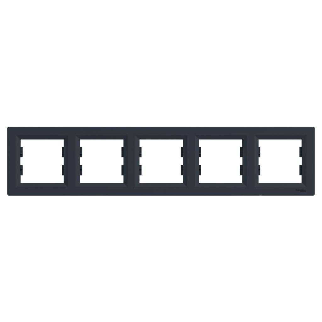 Schneider ASFORA Ötös keret vízszintes antracit (EPH5800571) (EPH5800571)