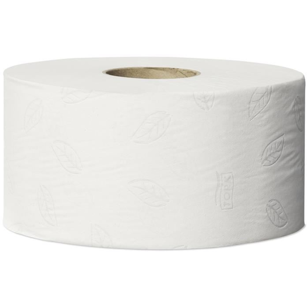 Тоалетна хартия Tork Advanced Mini Jumbo, двупластова, 9,4 см X 170 м, 12 ролки/кутия - бяла
