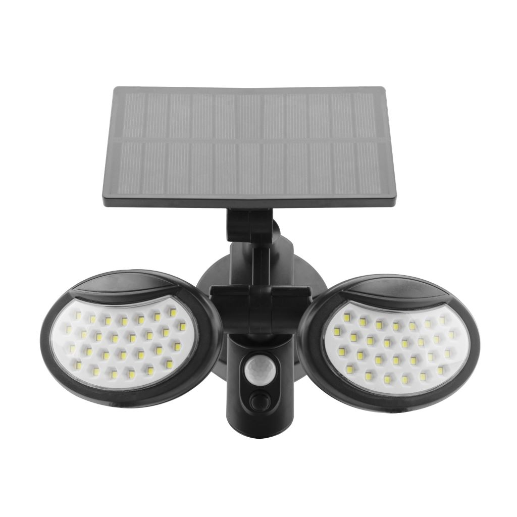 Entac napelemes fali lámpa LED SMD 2 fejjel PIR-rel (ESL2H-SMD) (ESL2H-SMD)