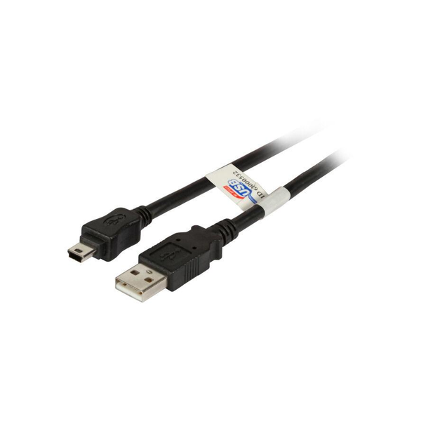EFB USB2.0 Kabel A-Mini B (5polig),St.-St.,0.5m,sw,Premium