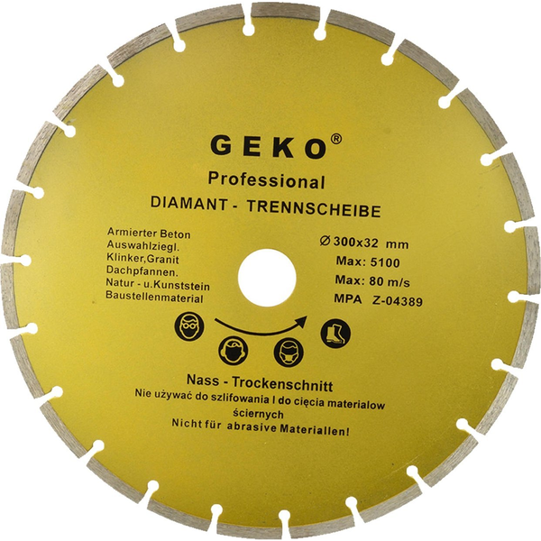 Geko Tarcza diam.300x8x32mm segment GEKO PROFI (10)