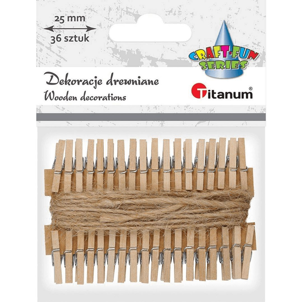  Titanum Klamerki drewniane 36szt