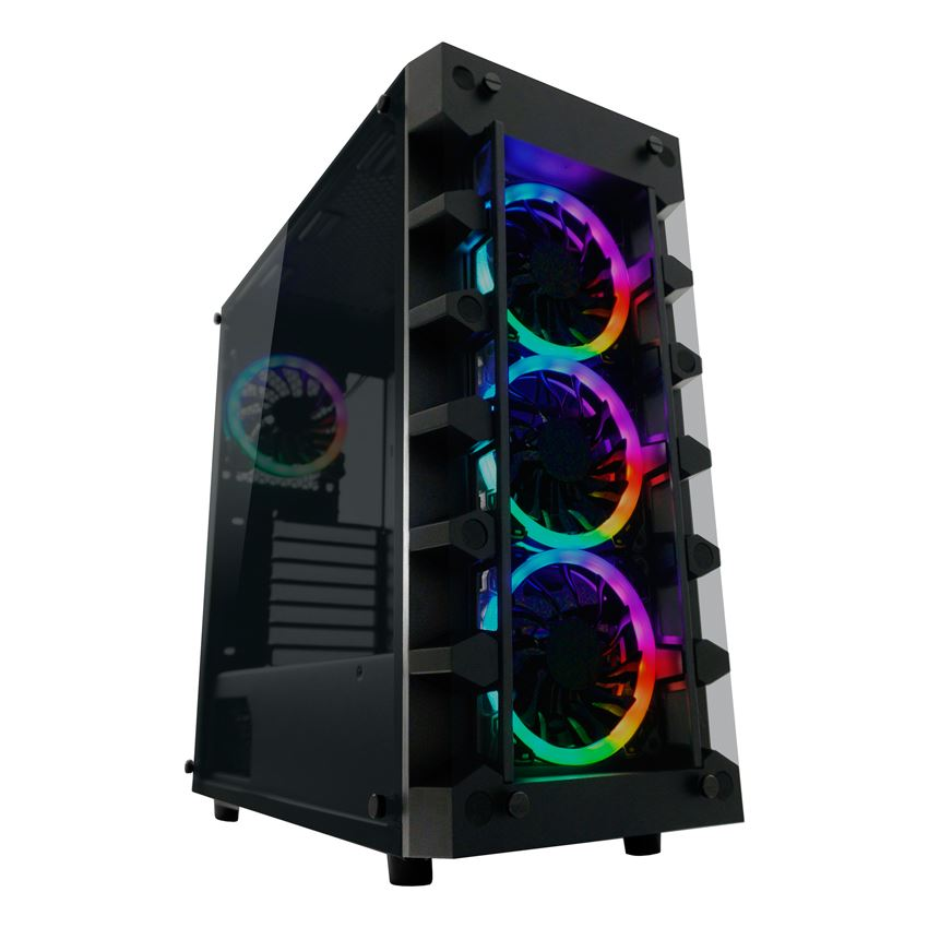LC Power Gaming 709B Solar_System_X táp nélküli ablakos ház fekete (LC-709B-ON) (LC-709B-ON)