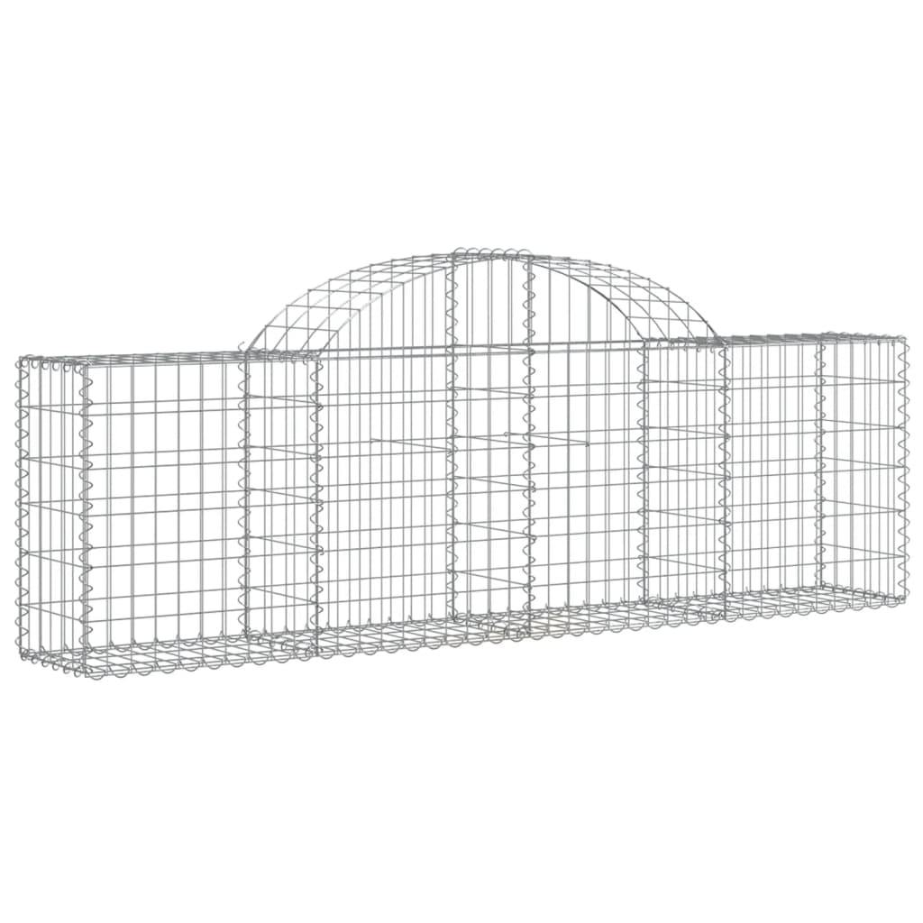 íves horganyzott vas gabion kosár 200x30x60/80 cm (153483)