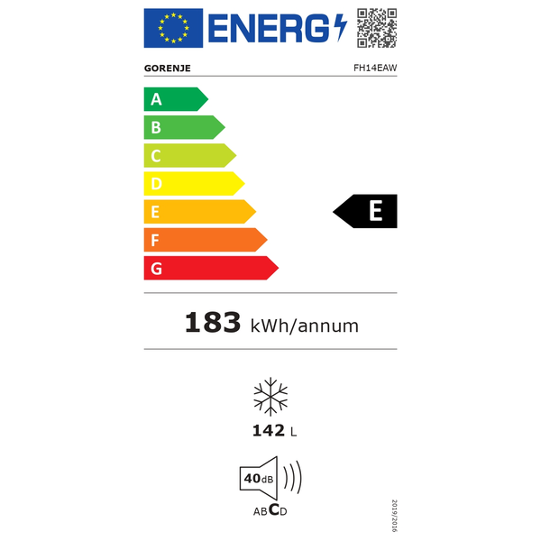 Gorenje G600 FH14EAW Kummefryser Fritstående 142 L Hvid