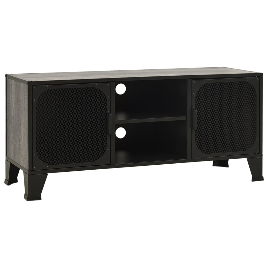 szürke fém és MDF TV-szekrény 105 x 36 x 47 cm (335910)