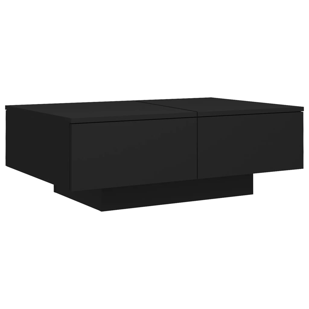 fekete forgácslap dohányzóasztal 90 x 60 x 31 cm (804176)