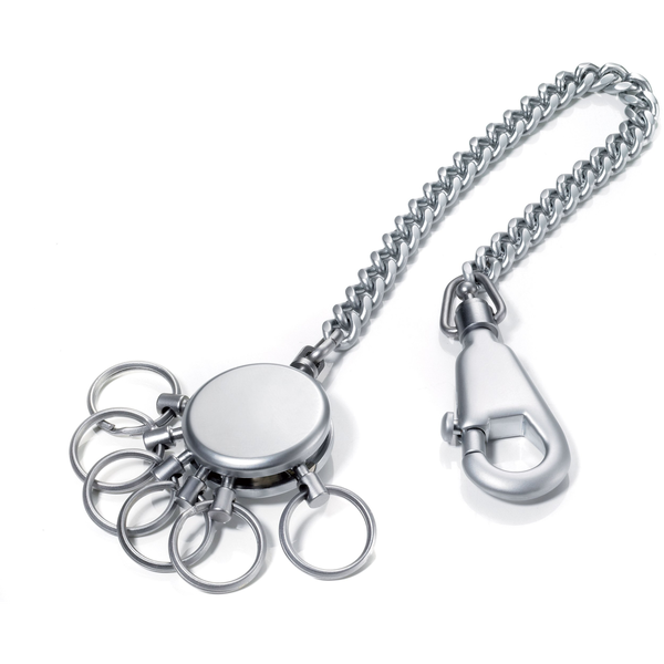 TROIKA Schlüsselanhänger PATENT CHAIN silberfarben