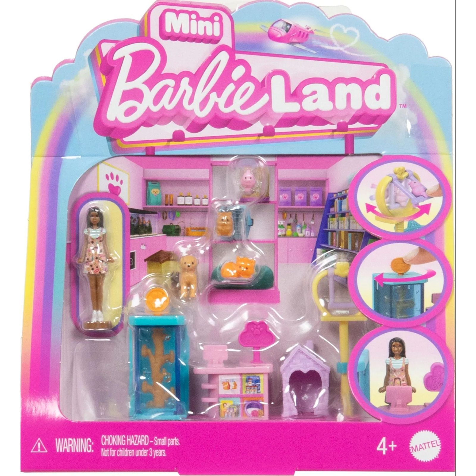 Mattel Barbie Mini BarbieLand játékszett mini figurával - Supermarket (JCR30)