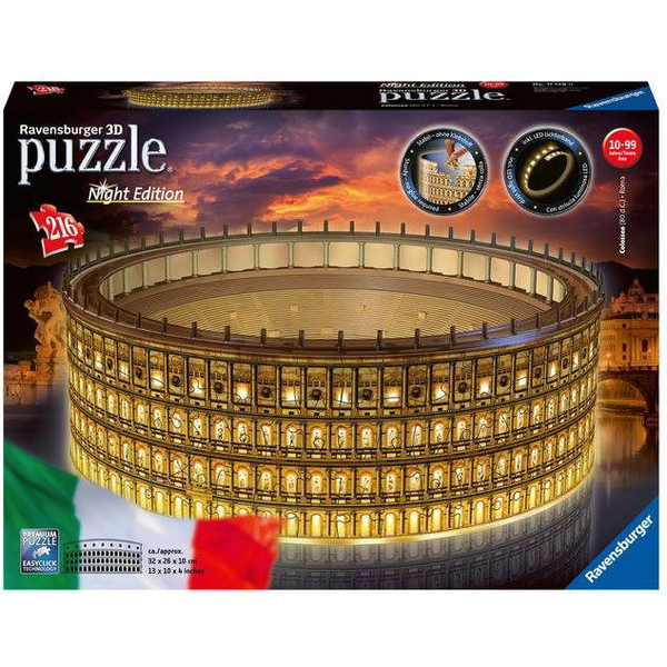 Пъзел 3D Ravensburger - Колизеум, С LED, 216 части