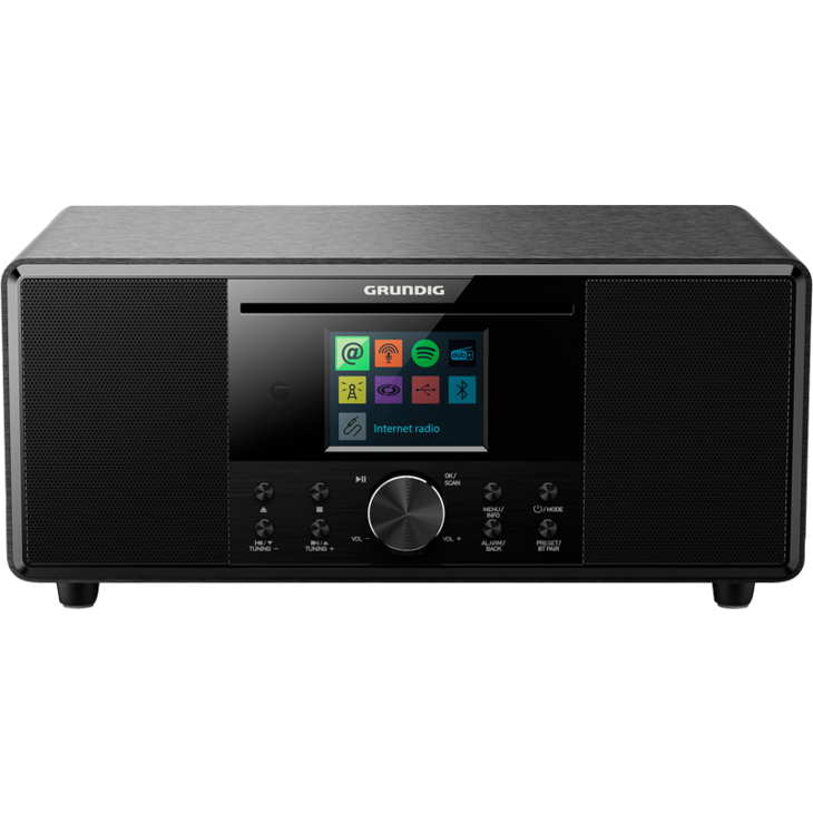 Grundig DTR 7000 BT DAB WEB CD lejátszó Hordozható CD lejátszó Fekete (GIR1070)