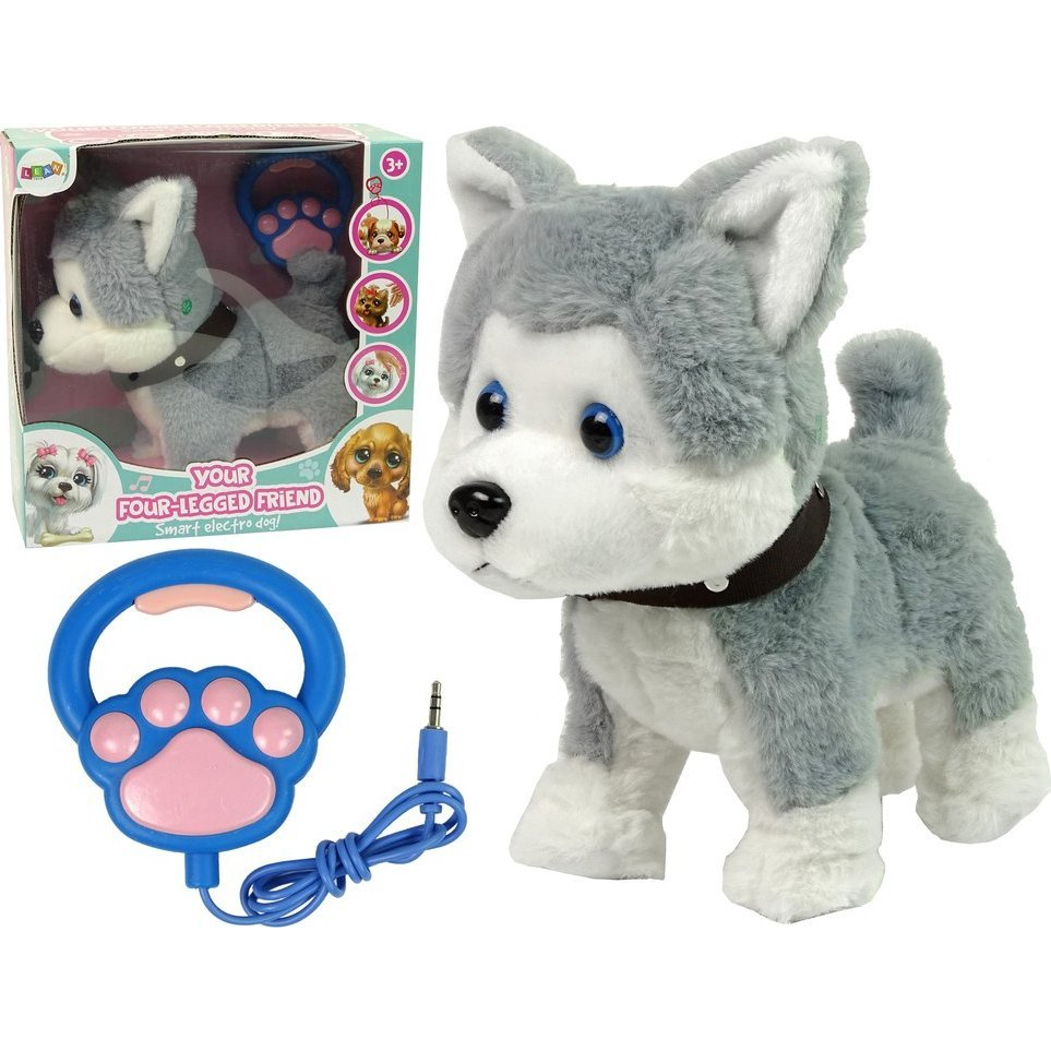 Plüss Husky Interaktív Oktatási Kutya Póráz Dalok Séták (9964)