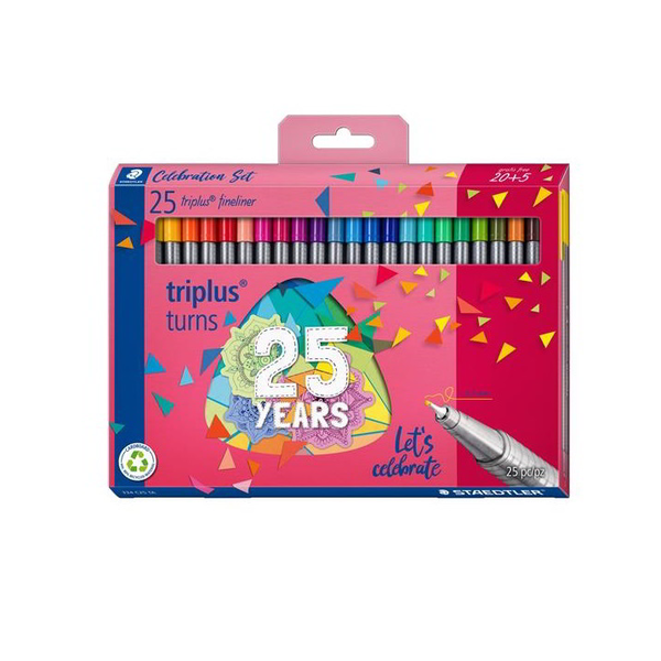 Staedtler Triplus fineliner 334 Tűfilc készlet - Vegyes színek (25 db / csomag)
