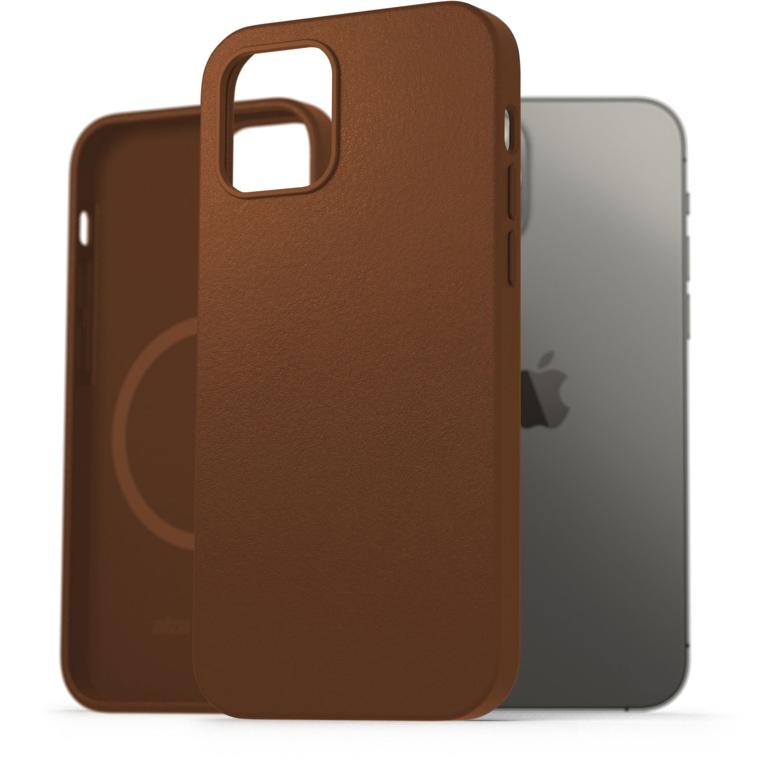 AlzaGuard Genuine Leather iPhone 12 / 12 Pro MagSafe nyeregbarna tok (AGD-GLCM0001C)