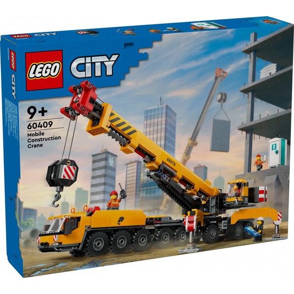 LEGO® City - Мобилен жълт строителен кран 60409, 1116 части