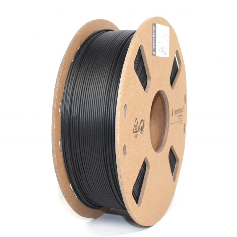 Gembird 3DP-PLA+1.75-02-BK Filament PLA+ 1.75mm 1kg - Fekete (8db / csomag) (3DP-PLA+1.75-02-BK X8)