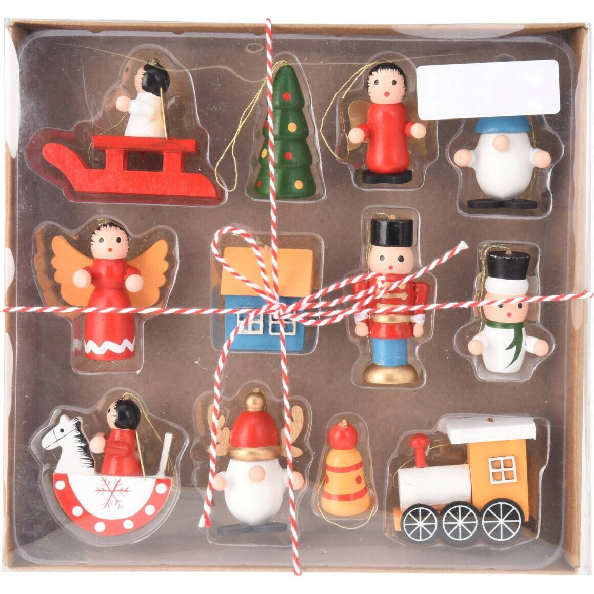 Karácsonyfadísz 12 db-os Szett Vonat Díótörő Angyalka