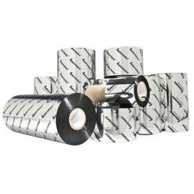 TMX1301 wax ribbon, Core 12,7, Width 110 mm x Length 100 meters, 25 rolls per box, ink coating out. Ideal for Uncoated / Coated papers.