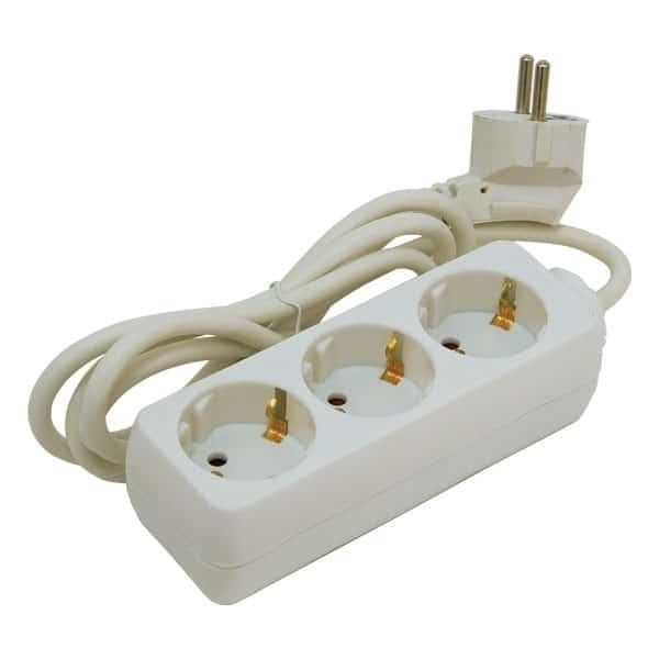 Delight hálózati elosztó 3 aljzat 1.5m fehér (20201) (Delight20201)