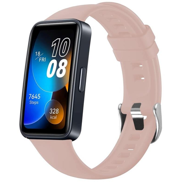 Каишка за смарт часовник, фиксирана, силиконова, за Huawei Band 8, розова