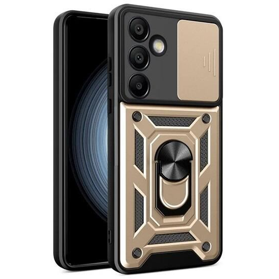 Gigapack Defender Samsung Galaxy S24 FE (SM-S721) kameravédős tok aranyszínű-fekete (GP-161522) (GP-161522)