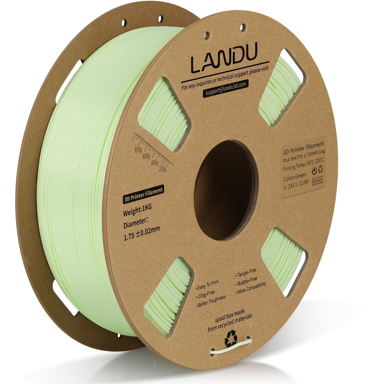 Landu PLA Matte Green 1kg (landu250720)