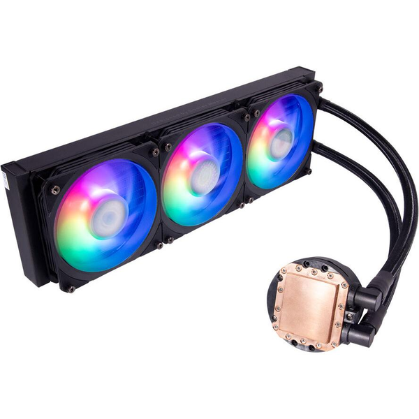 Cooler Master MLY-D36M-A23PZ-R1 PL360 Flux, 360mm radiator, 3x 120mm, 0-2300 RPM ± 10%, ARGB, Black