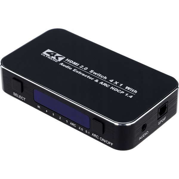Pawonik SWITCH HDMI 2.0 4x1 PRZEŁĄCZNIK UHD 4K HDCP HDR