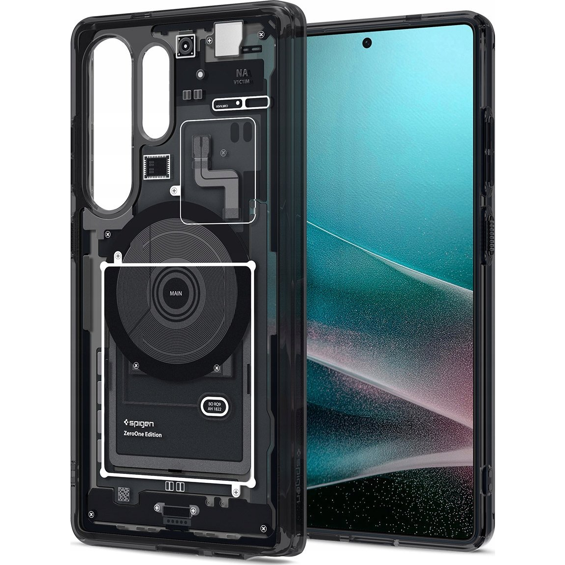 Samsung S25 Ultra Spigen Ultra Hybrid Zero One Műanyag Telefonvédő Ütésállóság, Magsafe, Fekete (8809971237888)