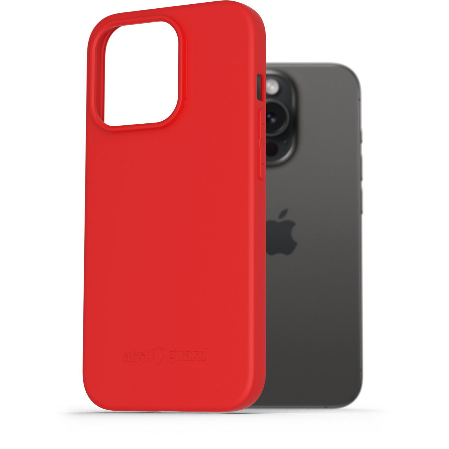 AlzaGuard Matte iPhone 15 Pro piros TPU tok (AGD-PCT325R)